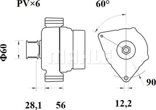 MAHLE MG 346 - Ģenerators adetalas.lv