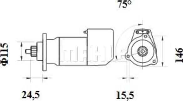 MAHLE MS 495 - Starteris adetalas.lv