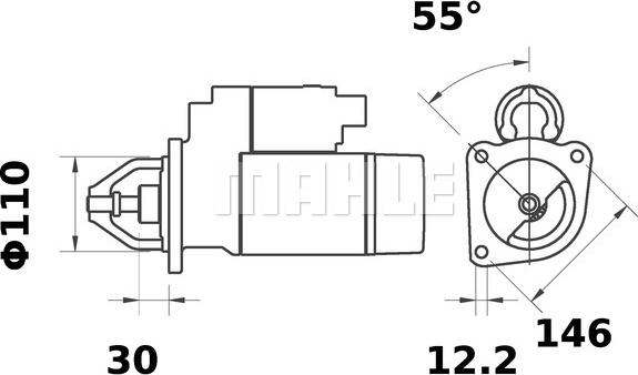 MAHLE MS 448 - Starteris adetalas.lv