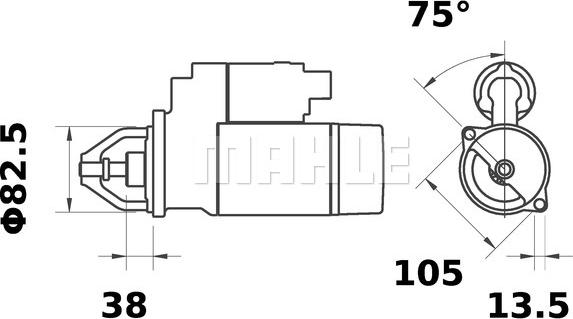 MAHLE MS 44 - Starteris adetalas.lv