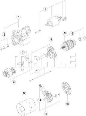 MAHLE MS 455 - Starteris adetalas.lv