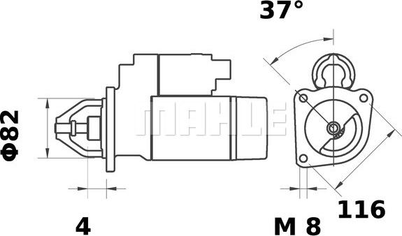 MAHLE MS 453 - Starteris adetalas.lv