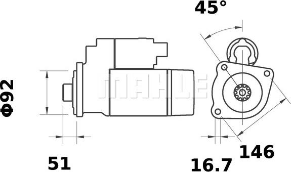 MAHLE MS 46 - Starteris adetalas.lv