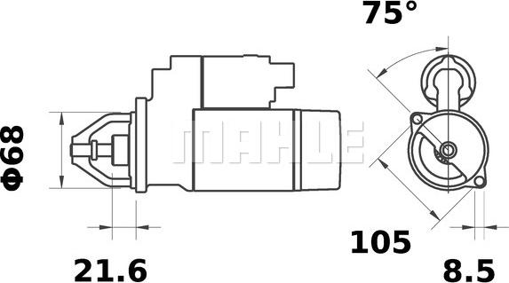 MAHLE MS 409 - Starteris adetalas.lv