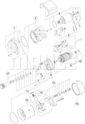 MAHLE MS 405 - Starteris adetalas.lv