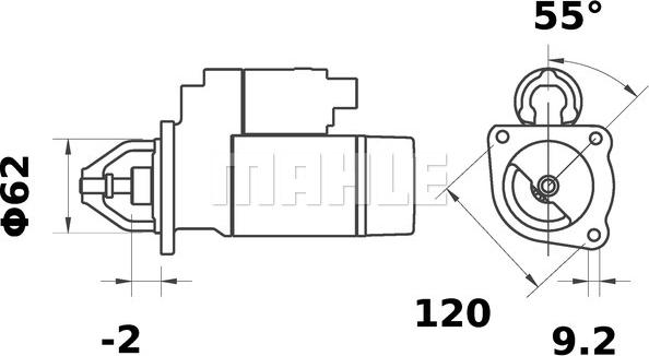 MAHLE MS 40 - Starteris adetalas.lv