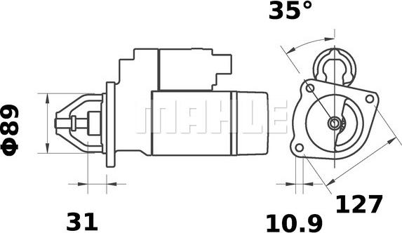 MAHLE MS 435 - Starteris adetalas.lv