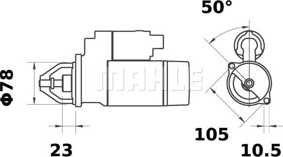 MAHLE MS 431 - Starteris adetalas.lv