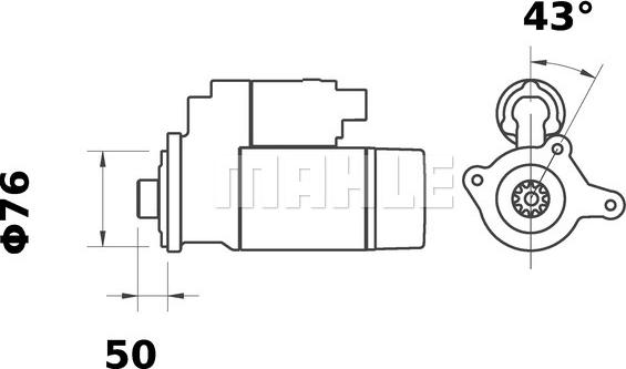 MAHLE MS 52 - Starteris adetalas.lv