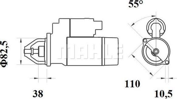 MAHLE MS 649 - Starteris adetalas.lv