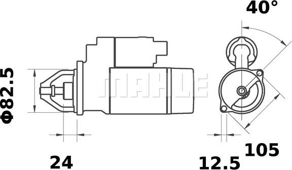 MAHLE MS 109 - Starteris adetalas.lv