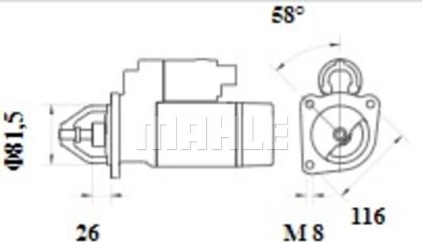 MAHLE MS 1085 - Starteris adetalas.lv