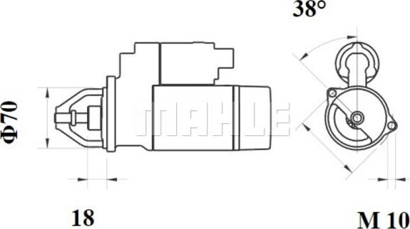 MAHLE MS 1072 - Starteris adetalas.lv