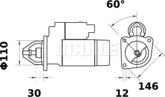 MAHLE MS 195 - Starteris adetalas.lv