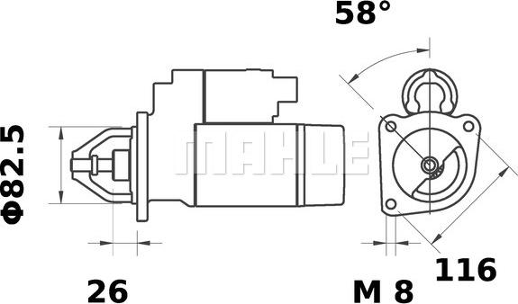 MAHLE MS 11 - Starteris adetalas.lv