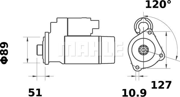 MAHLE MS 139 - Starteris adetalas.lv