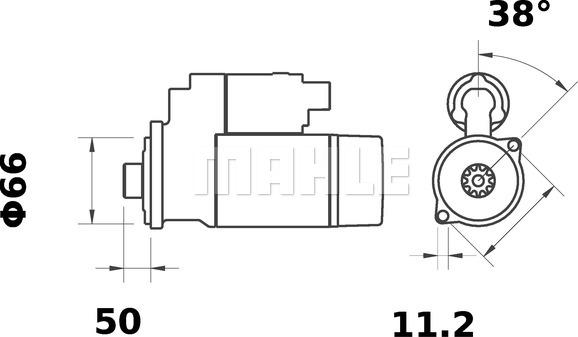 MAHLE MS 125 - Starteris adetalas.lv