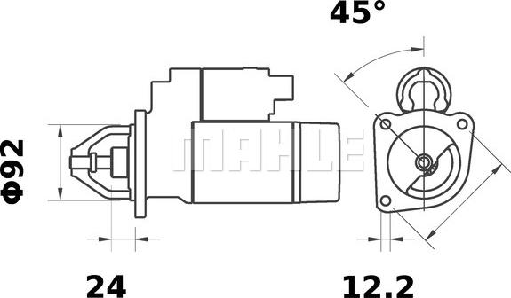 MAHLE MS 12 - Starteris adetalas.lv