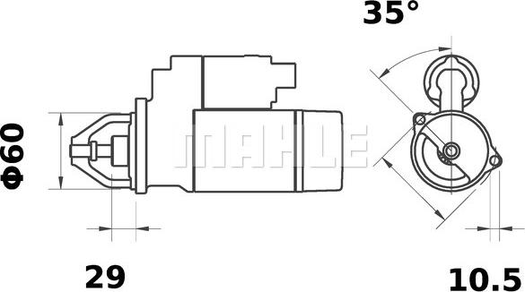 MAHLE MS 171 - Starteris adetalas.lv