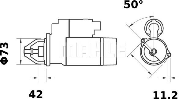 MAHLE MS 172 - Starteris adetalas.lv