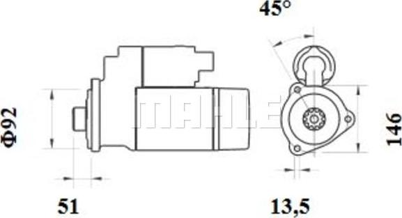 MAHLE MS 886 - Starteris adetalas.lv