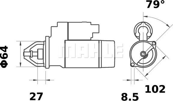 MAHLE MS 35 - Starteris adetalas.lv