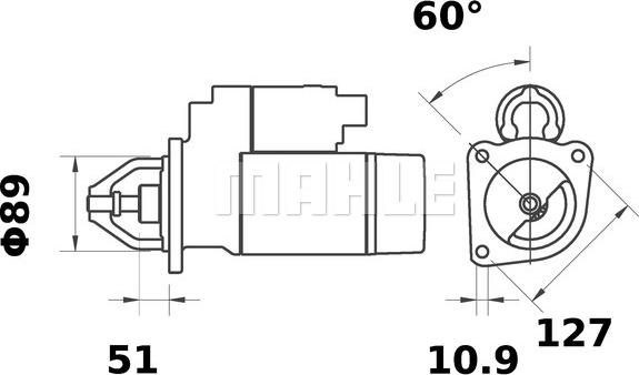 MAHLE MS 365 - Starteris adetalas.lv