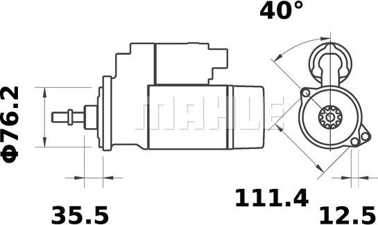 MAHLE MS 302 - Starteris adetalas.lv