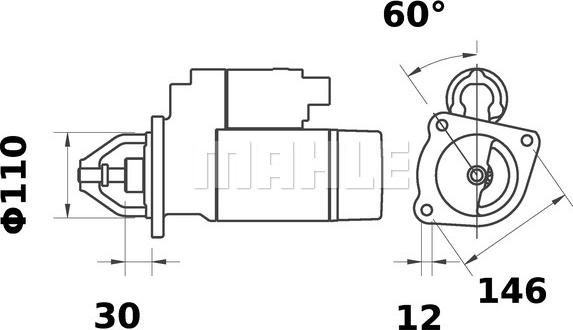 MAHLE MS 388 - Starteris adetalas.lv