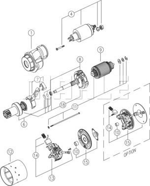 MAHLE MS 383 - Starteris adetalas.lv