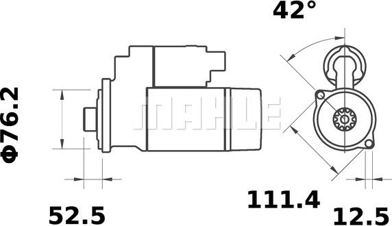 MAHLE MS 383 - Starteris adetalas.lv