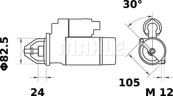 MAHLE MS 323 - Starteris adetalas.lv