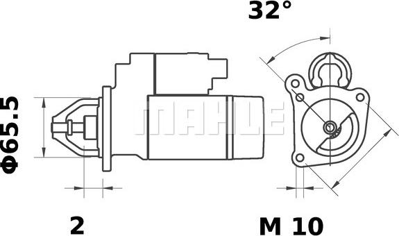 MAHLE MS 375 - Starteris adetalas.lv