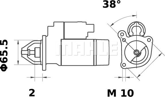 MAHLE MS 377 - Starteris adetalas.lv