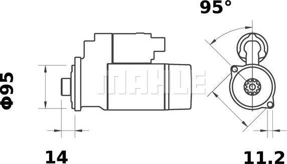 MAHLE MS 215 - Starteris adetalas.lv