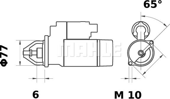 MAHLE MS 233 - Starteris adetalas.lv