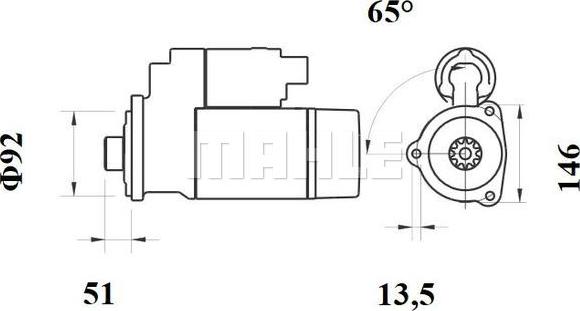 MAHLE MS 758 - Starteris adetalas.lv