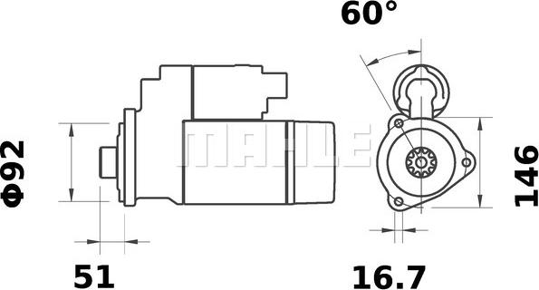 MAHLE MS 76 - Starteris adetalas.lv