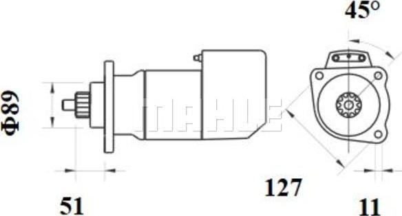 MAHLE MS 703 - Starteris adetalas.lv