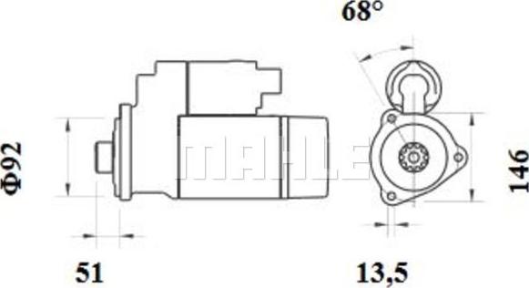 MAHLE MS 778 - Starteris adetalas.lv