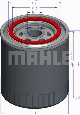 MAHLE OC 578 - Eļļas filtrs adetalas.lv