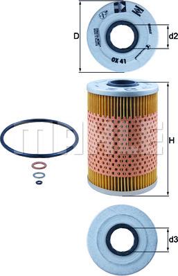 MAHLE OX 41D - Eļļas filtrs adetalas.lv