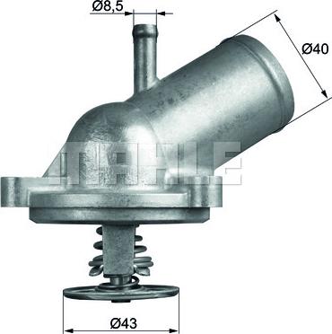 MAHLE TI 209 87D - Termostats, Dzesēšanas šķidrums adetalas.lv