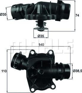 MAHLE TI 233 88 - Termostats, Dzesēšanas šķidrums adetalas.lv