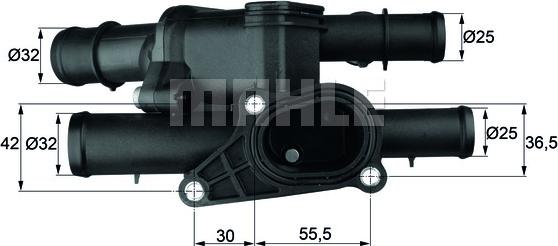 MAHLE TM 1 105 - Termostats, Dzesēšanas šķidrums adetalas.lv