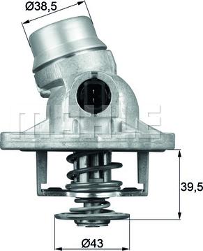 MAHLE TM 12 105 AP - Termostats, Dzesēšanas šķidrums adetalas.lv