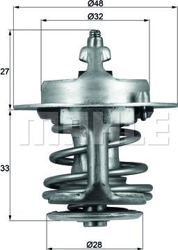 MAHLE TX 63 83 - Termostats, Dzesēšanas šķidrums adetalas.lv