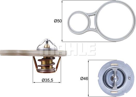 MAHLE TX 255 91 - Termostats, Dzesēšanas šķidrums adetalas.lv