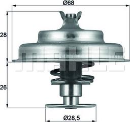 MAHLE TX 75 80D - Termostats, Dzesēšanas šķidrums adetalas.lv