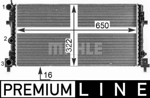 MAHLE CR 2081 000P - Radiators, Motora dzesēšanas sistēma adetalas.lv